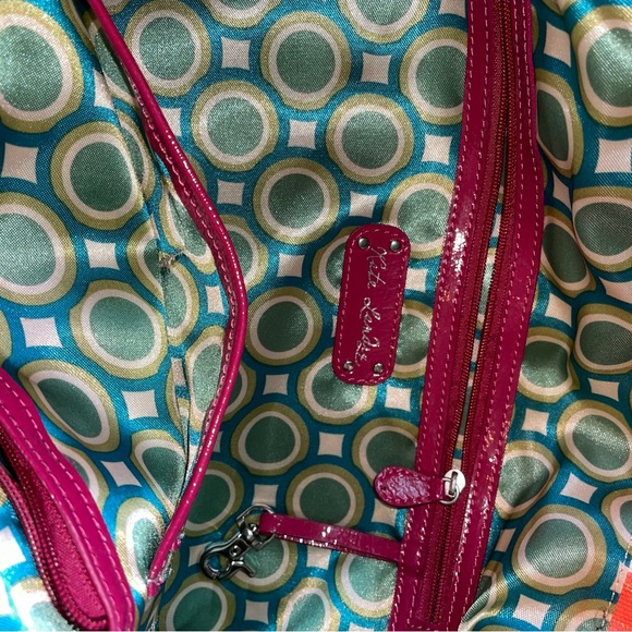 Kate Landry orange and pink giraffe tote bag - Picture 4 of 7